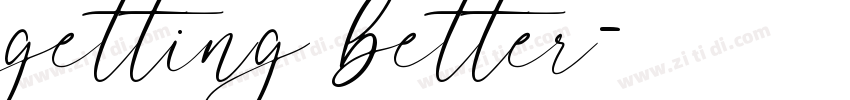 getting better字体转换